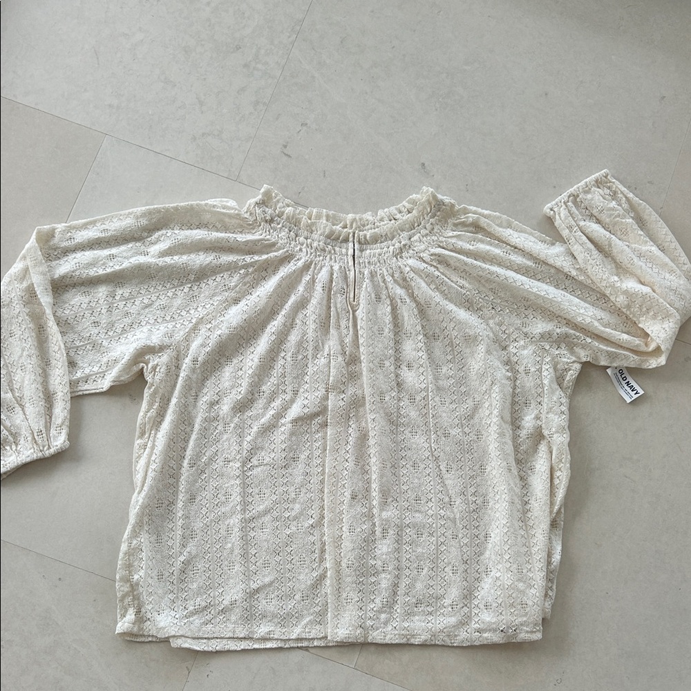 NWT Old Navy Cream Lace Blouse